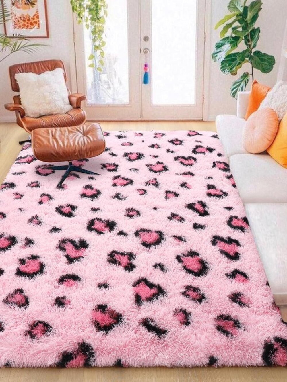 girl room fluffy rug